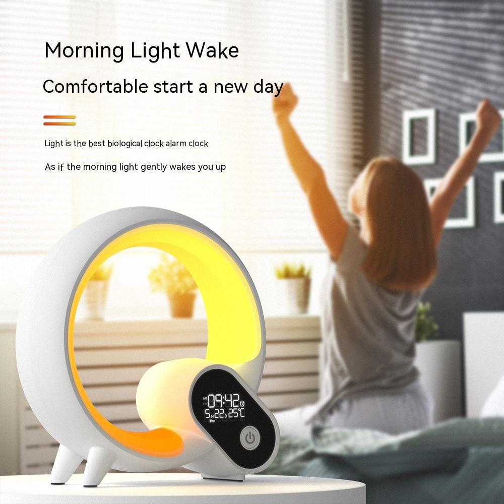 Creative Q Light Analog Sunrise Digital Display Alarm Clock Cartshub