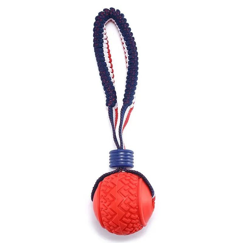 Interactive Teether With Rope Dog Ball null
