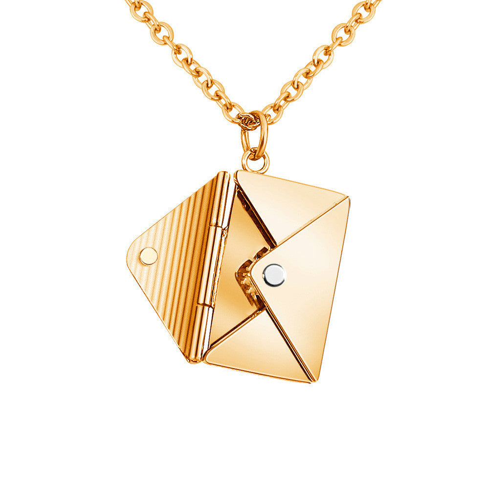 Fashion Jewelry Envelop Necklace Women Lover Letter - CartsHub