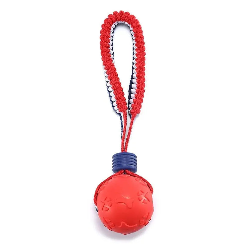 Interactive Teether With Rope Dog Ball null