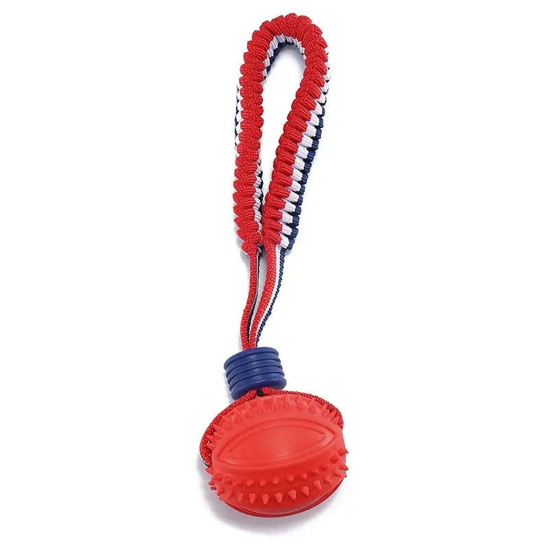 Interactive Teether With Rope Dog Ball null