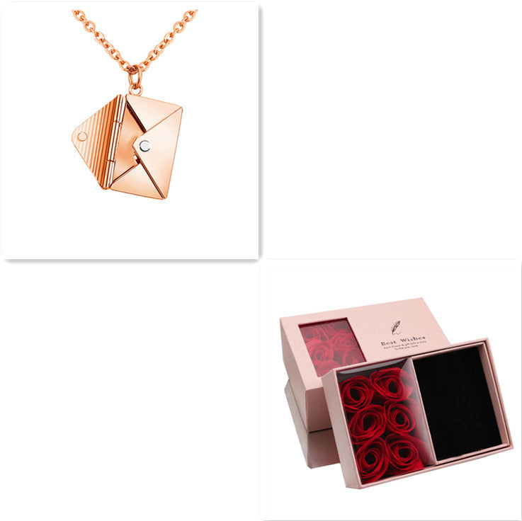 Fashion Jewelry Envelop Necklace Women Lover Letter - CartsHub
