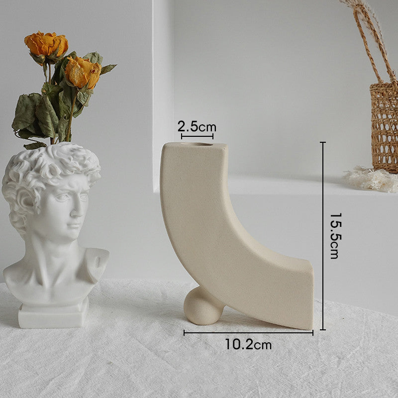Simplicity Ceramic Vase Dry Flower  Display Art Vases - CartsHub