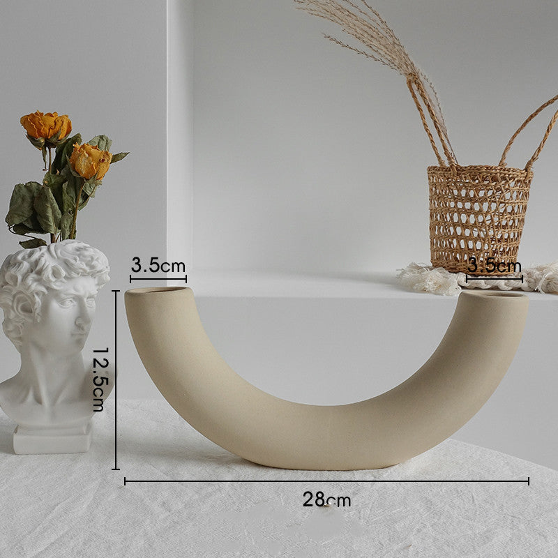 Simplicity Ceramic Vase Dry Flower  Display Art Vases - CartsHub