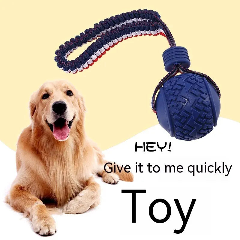 Interactive Teether With Rope Dog Ball null