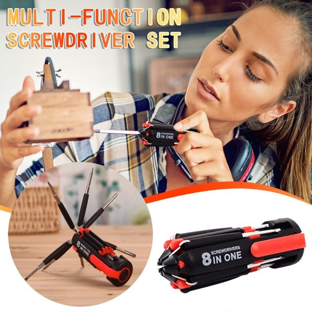 Car Supplies 8 In 1 Screwdriver With LED Flashlight Cartshub