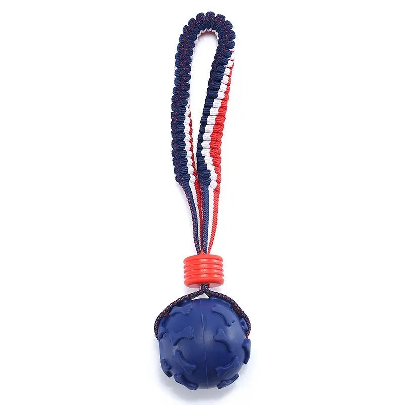 Interactive Teether With Rope Dog Ball null