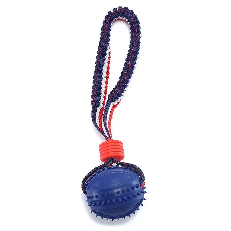 Interactive Teether With Rope Dog Ball null
