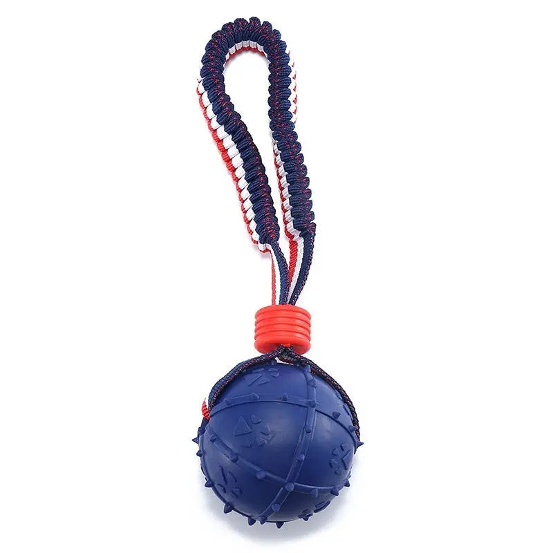 Interactive Teether With Rope Dog Ball null
