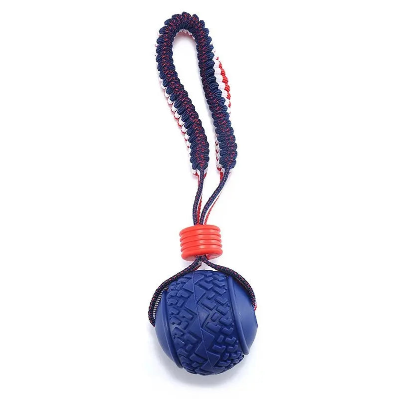 Interactive Teether With Rope Dog Ball null