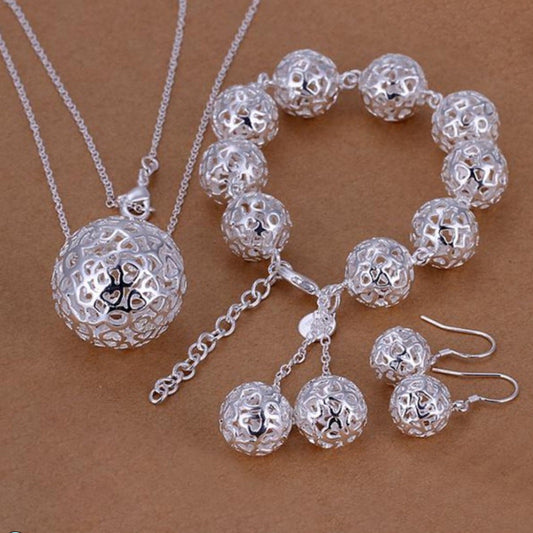 Exquisite Jewelry Silver-plated Three-dimensional Ball Pendant Cartshub