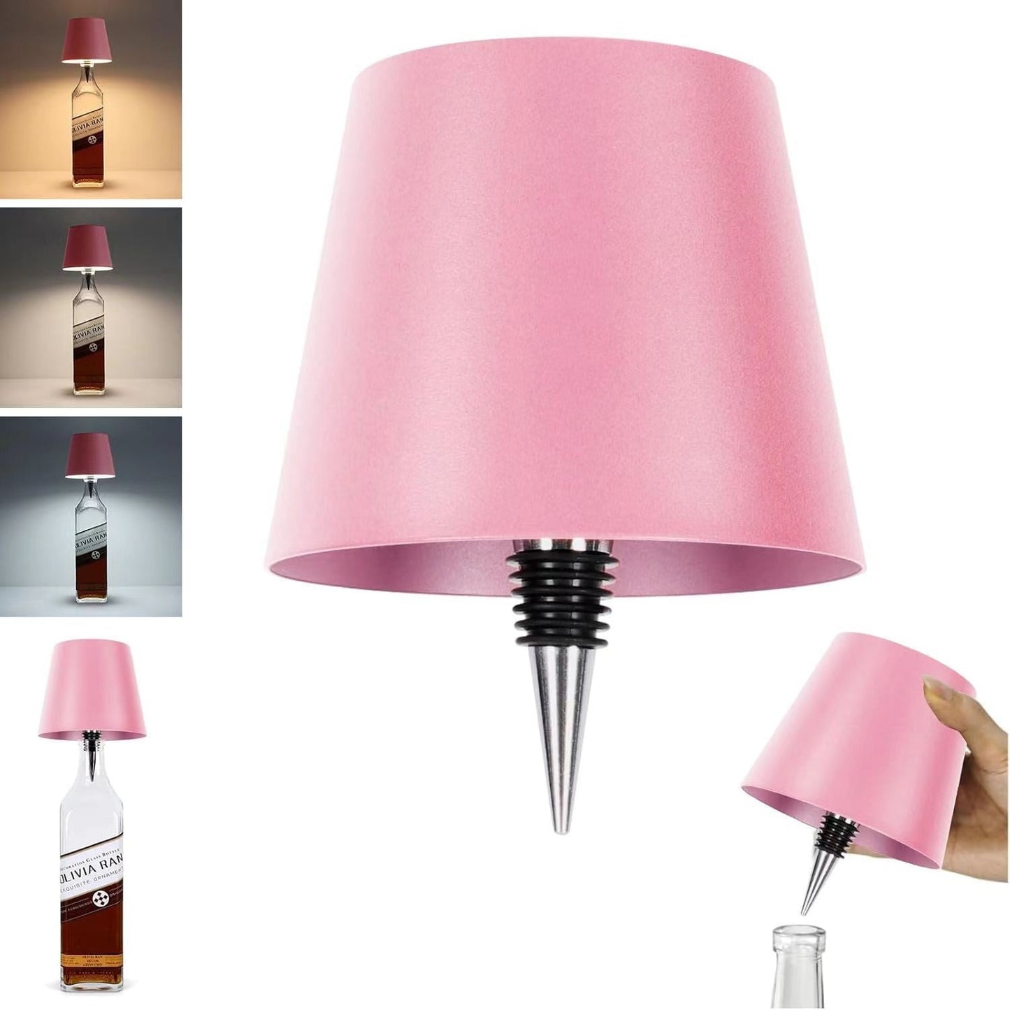 Led Creative Wine Headlight Charging Dimming Wine Bottle Table Lamp Cartshub