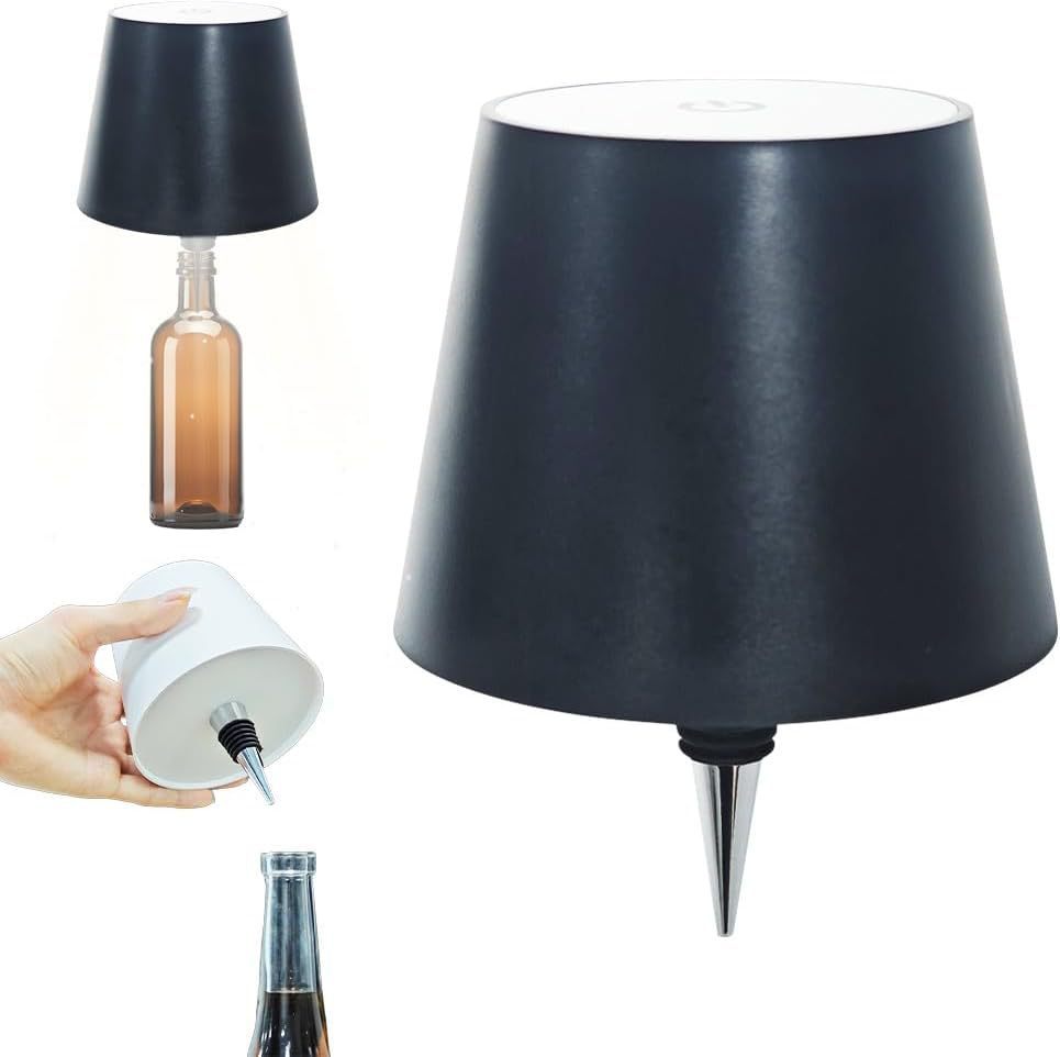 Led Creative Wine Headlight Charging Dimming Wine Bottle Table Lamp Cartshub
