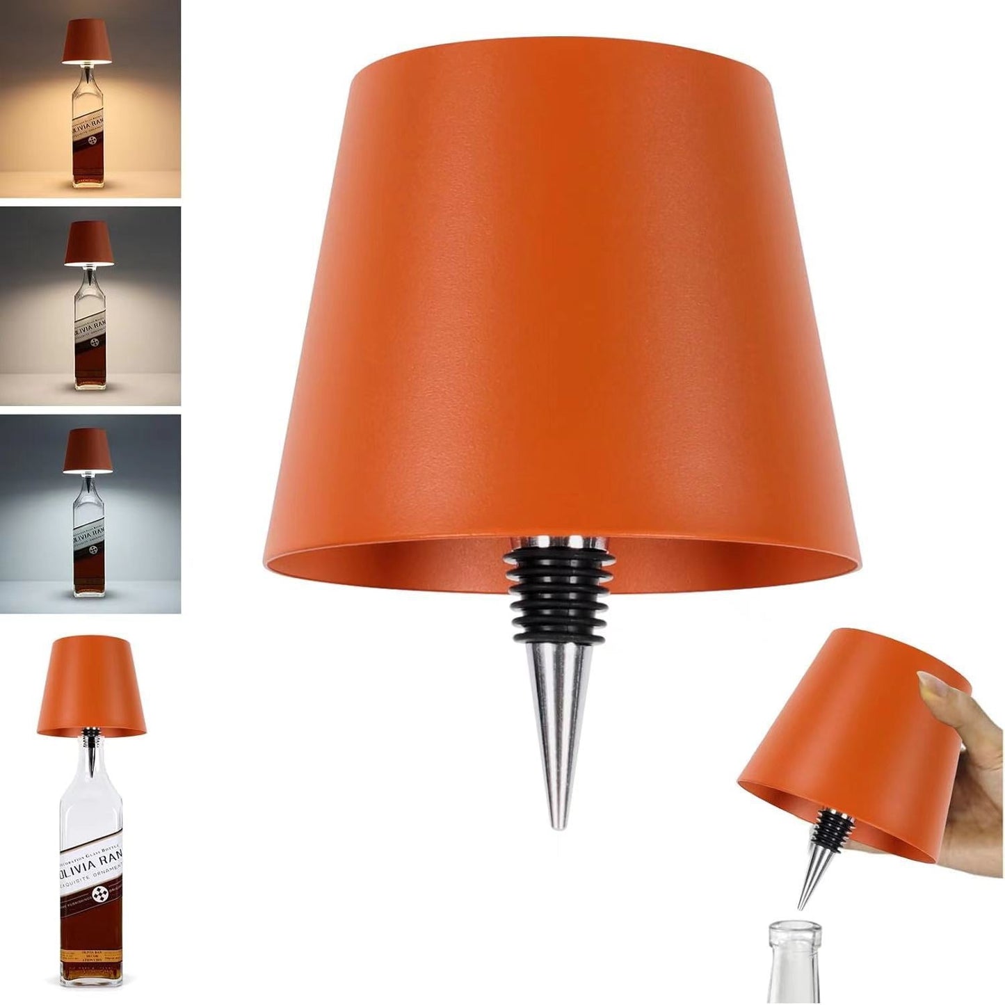 Led Creative Wine Headlight Charging Dimming Wine Bottle Table Lamp Cartshub