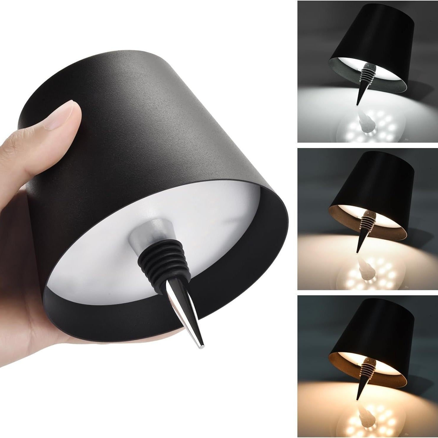 Led Creative Wine Headlight Charging Dimming Wine Bottle Table Lamp Cartshub